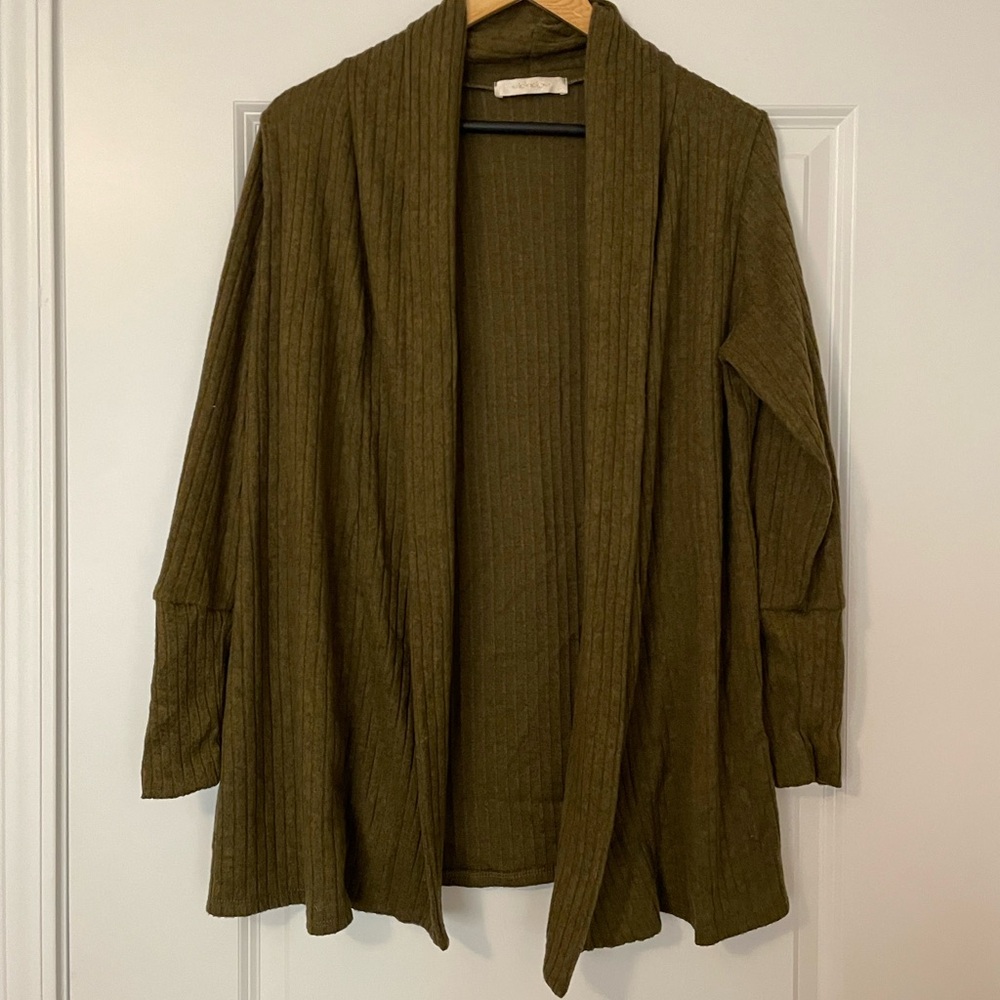 Eldridge Olive Green Women's Cardigan Sweater